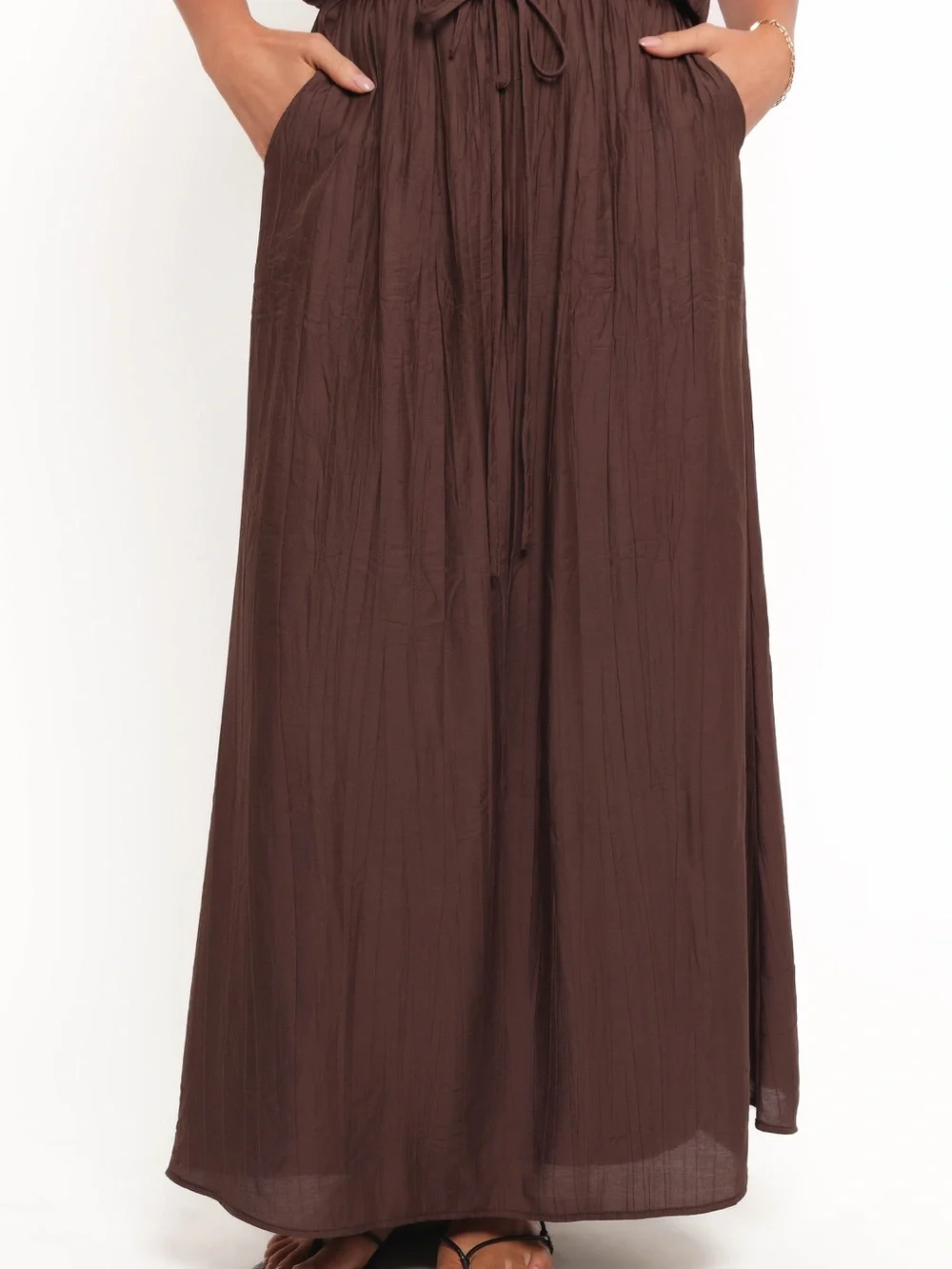 Petal & Pup Chocolate Brown Maxi Skirt